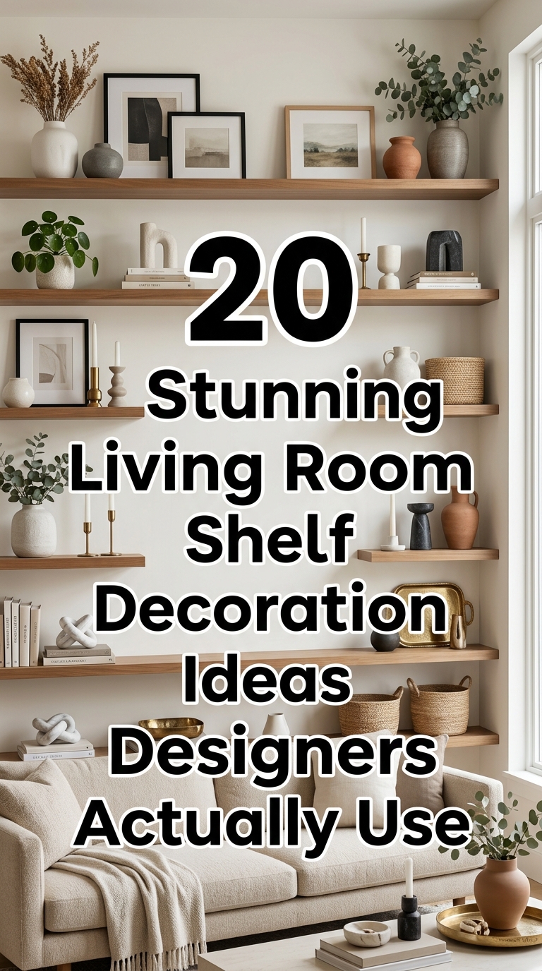 Modern living room shelf decoration ideas feature image