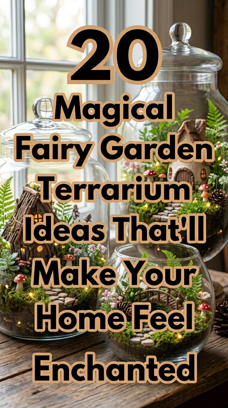 Magical fairy garden terrarium ideas with miniature enchanted decor
