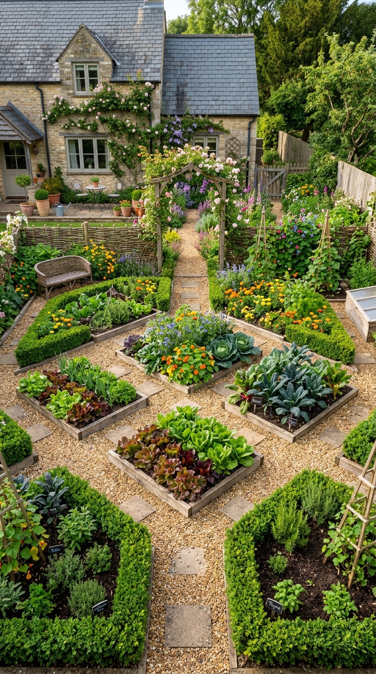beautiful potager garden layout