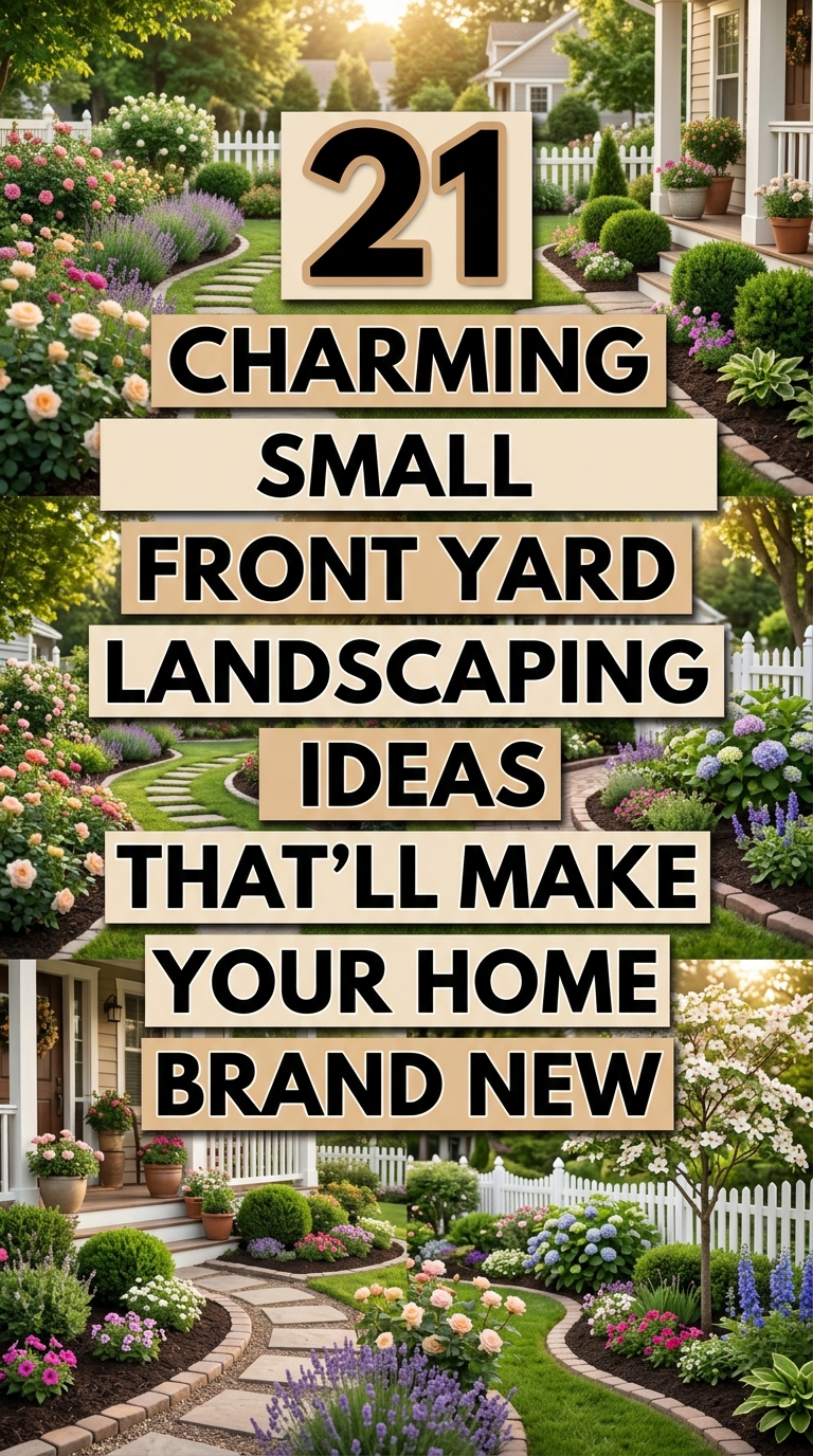 Small front yard landscaping ideas with flowers and curb appeal