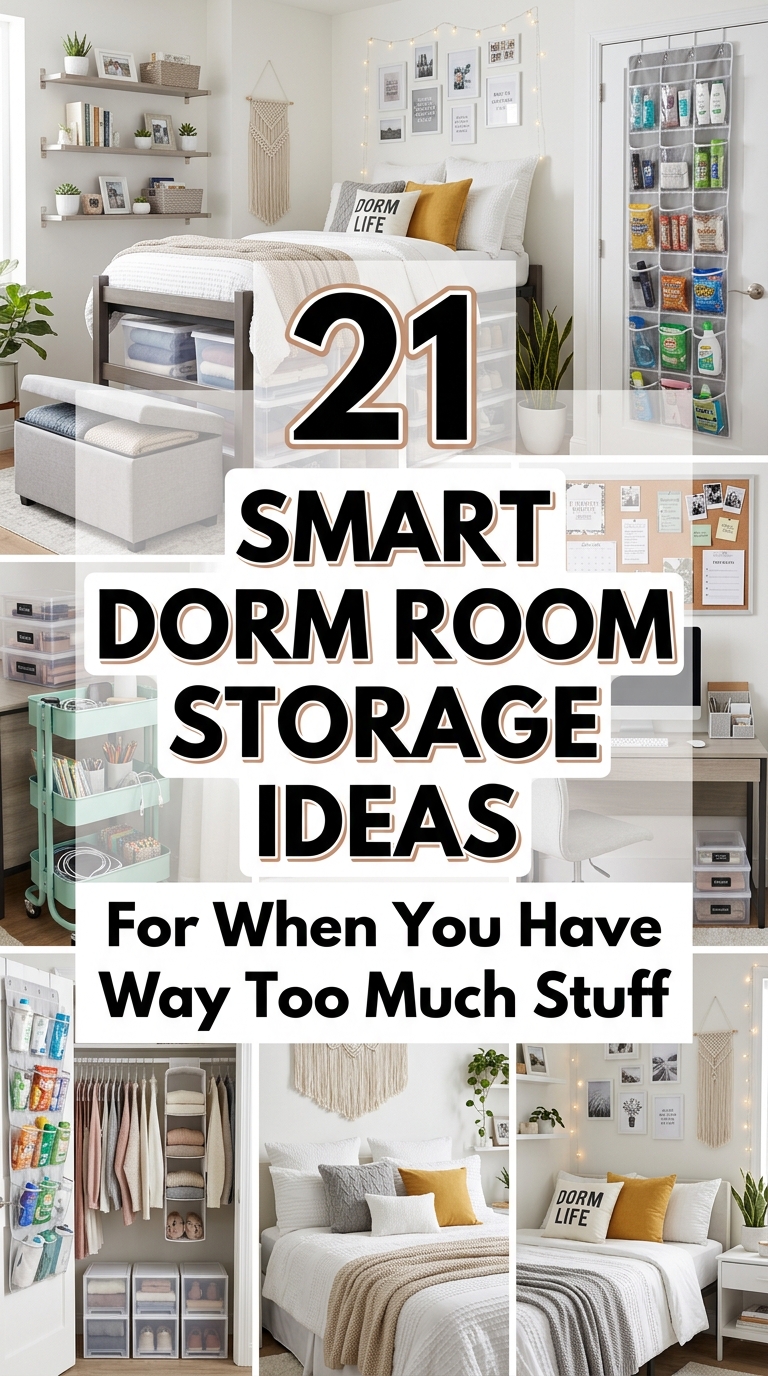 Smart dorm room storage ideas for organizing small college spaces