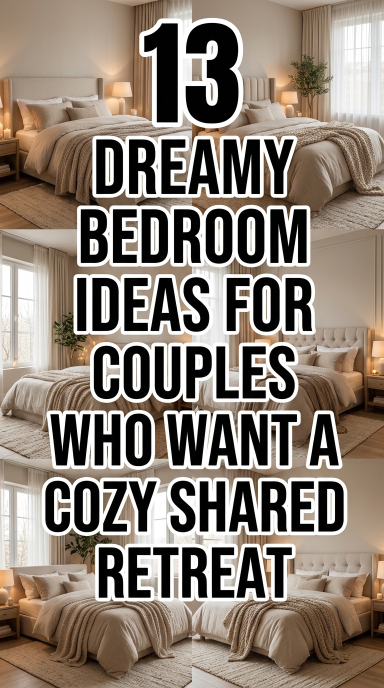 Modern cozy bedroom for couples with warm lighting, neutral decor, and luxurious bedding.