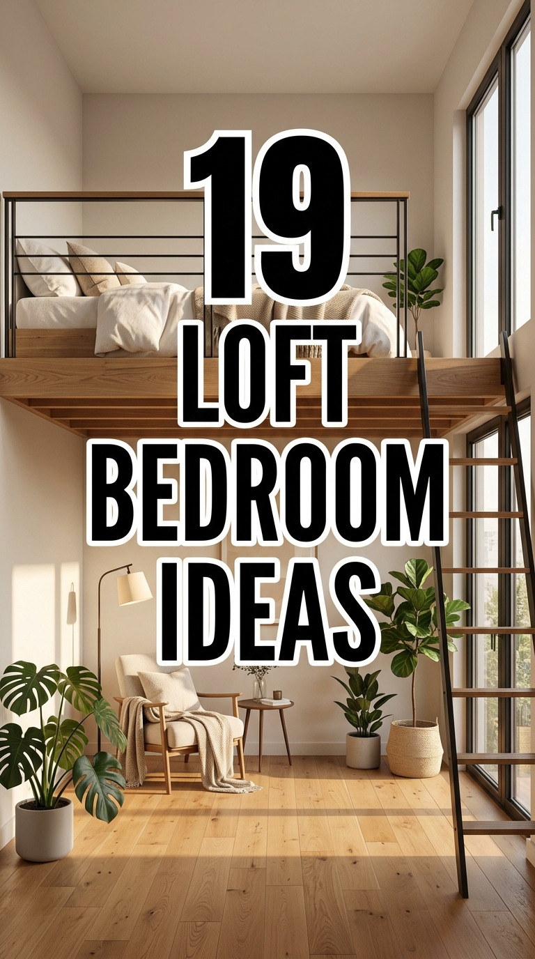 Modern loft bedroom ideas with elevated sleeping space, stylish wooden loft design, and space-saving décor inspiration.