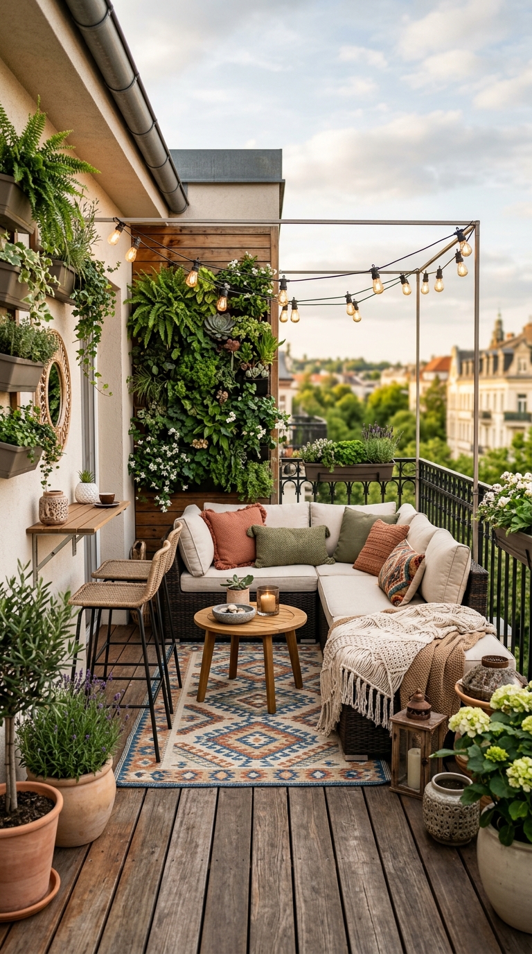 19 small terrace ideas to make your tiny outdoor space feel bigger with smart design and stylish decor.