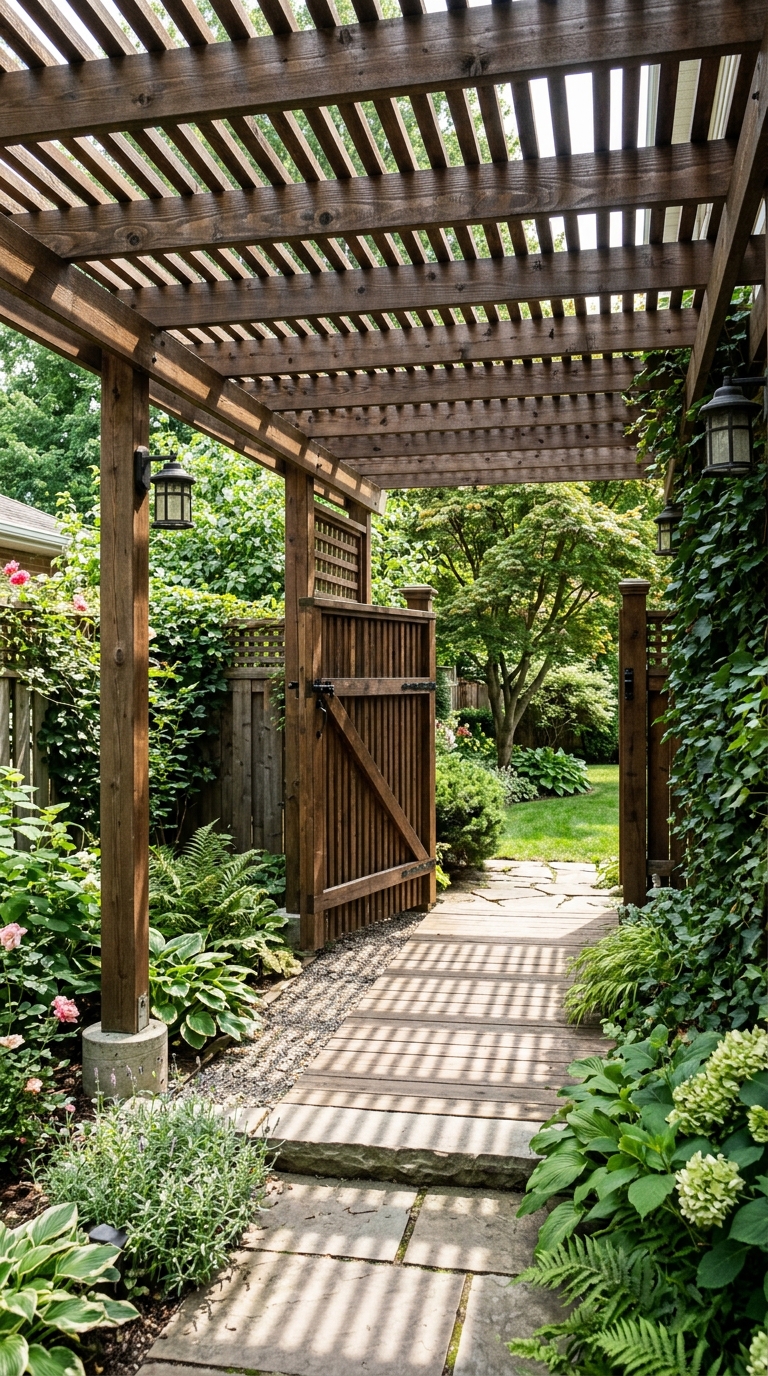 Budget add-on privacy panel idea for an existing side yard gate