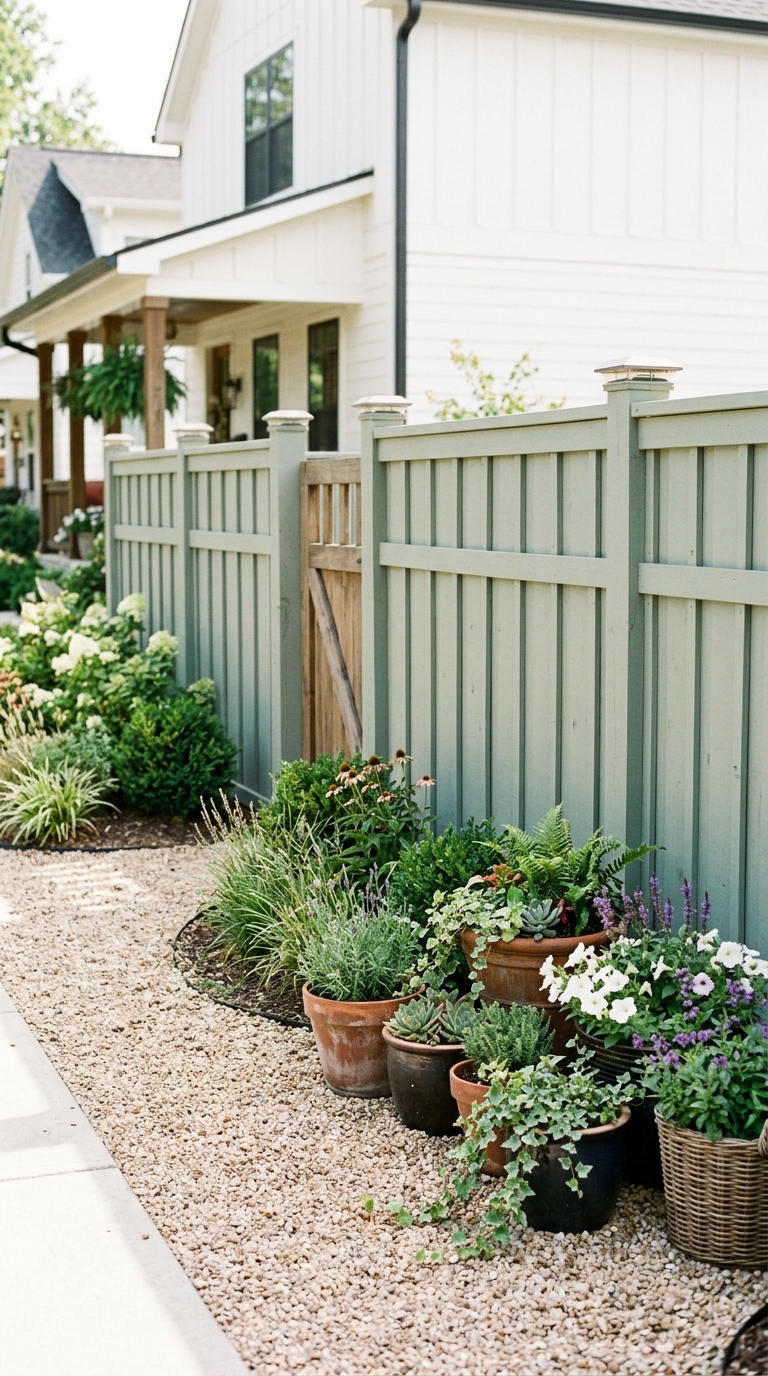 Board and batten privacy fence idea for front yard