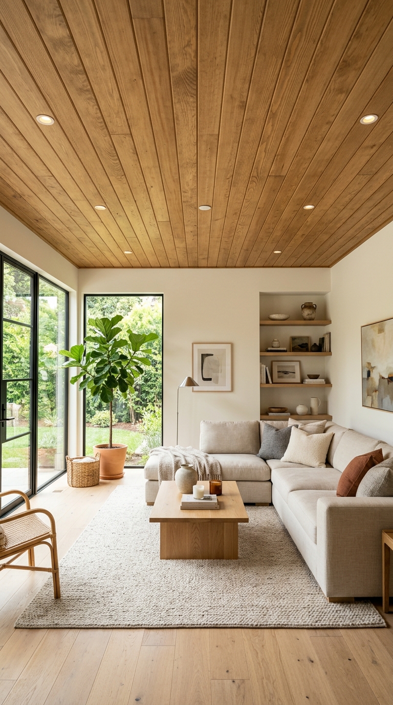 Budget-friendly wood ceiling ideas
