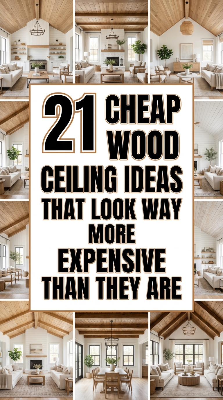 Cheap wood ceiling ideas that make any room look luxurious on a budget.