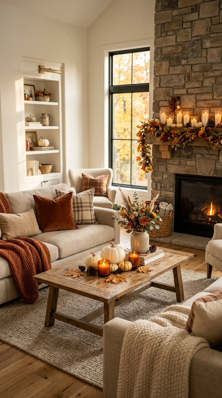 19 Fall Decor Ideas for Living Rooms That Feel Warm & Inviting