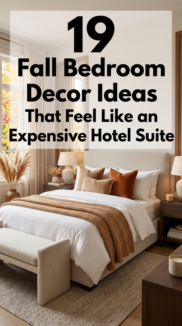 Luxury fall bedroom decor ideas with hotel-style design