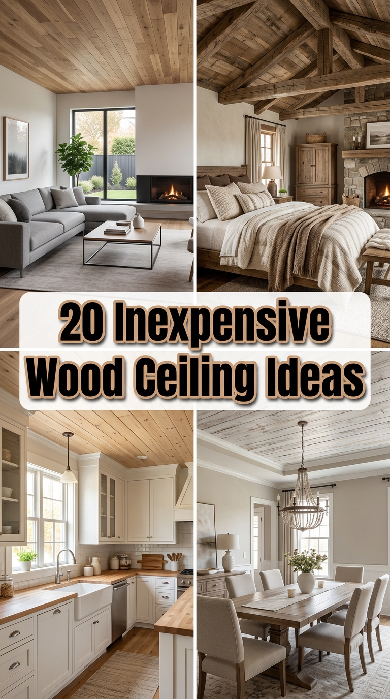 Inexpensive wood ceiling ideas with modern, rustic, and farmhouse ceiling designs.