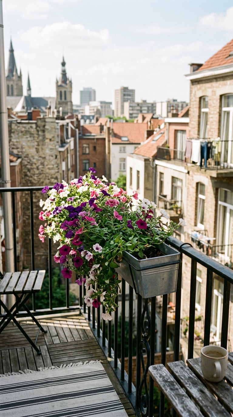 Railing planter box idea for small balcony patio
