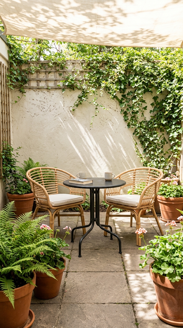 ound furniture idea to maximize flow on a small patio