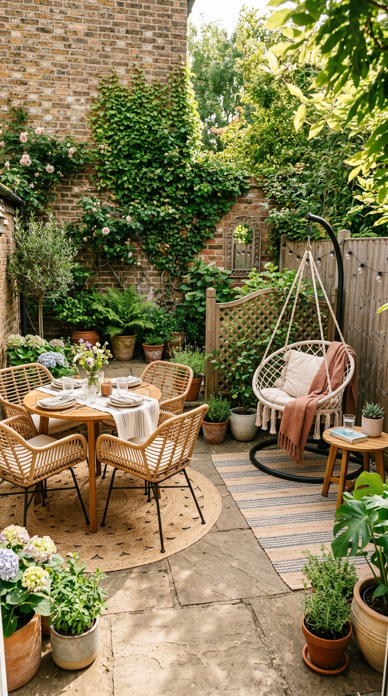 Small-space layout zoning idea for patio design