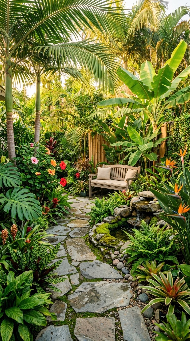 Small tropical garden ideas